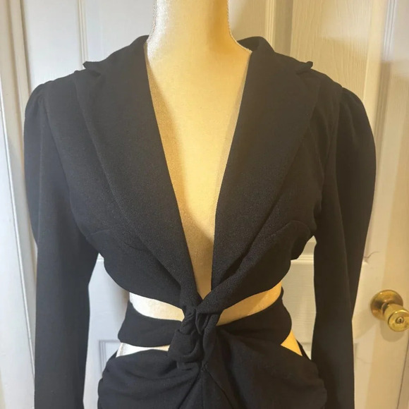 PatBO Cutout Blazer Mini Dress in Black - Picture 3 of 16